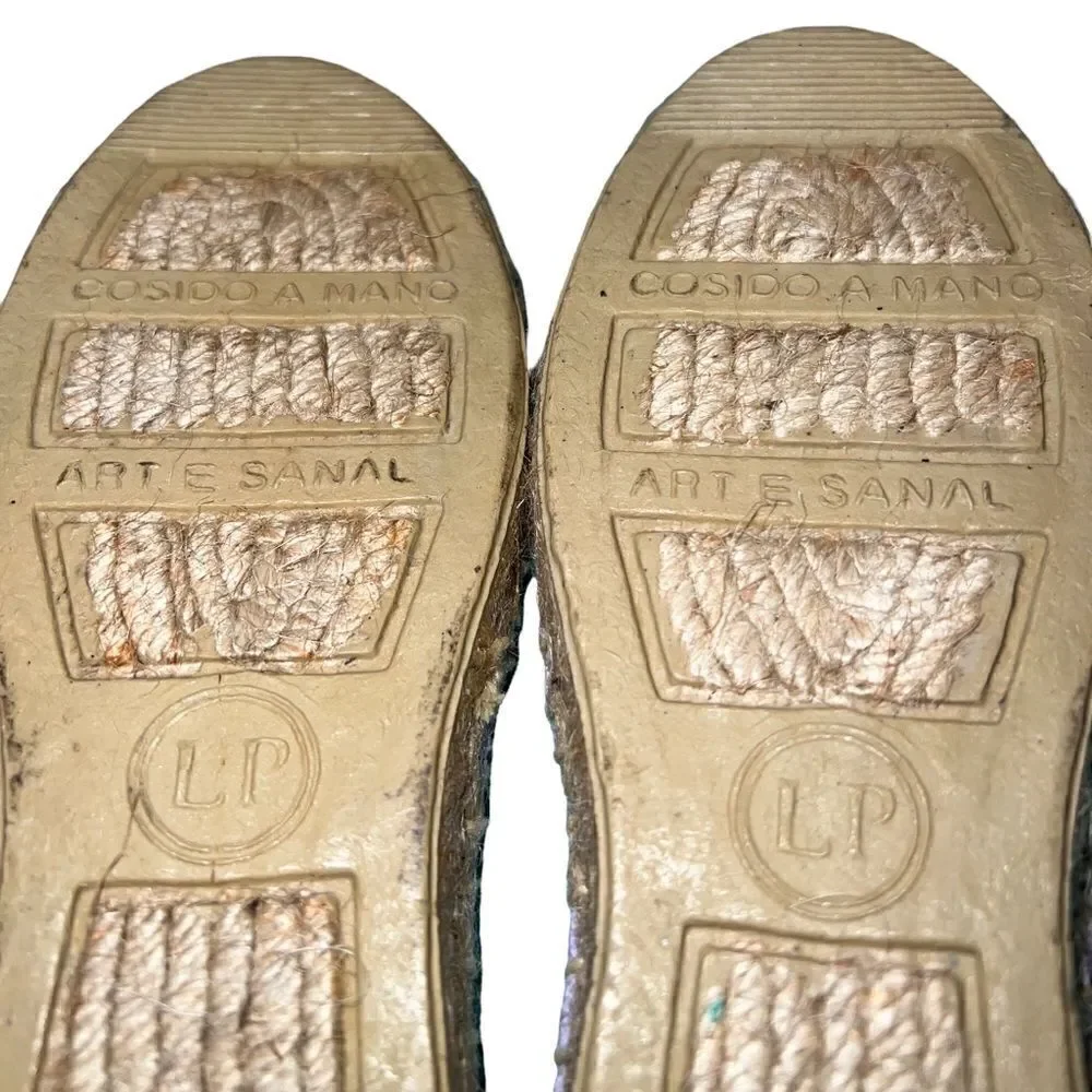 Cosido A Mano lavender and tan espadrilles flats women’s‎ size 5 US / EU size 35
